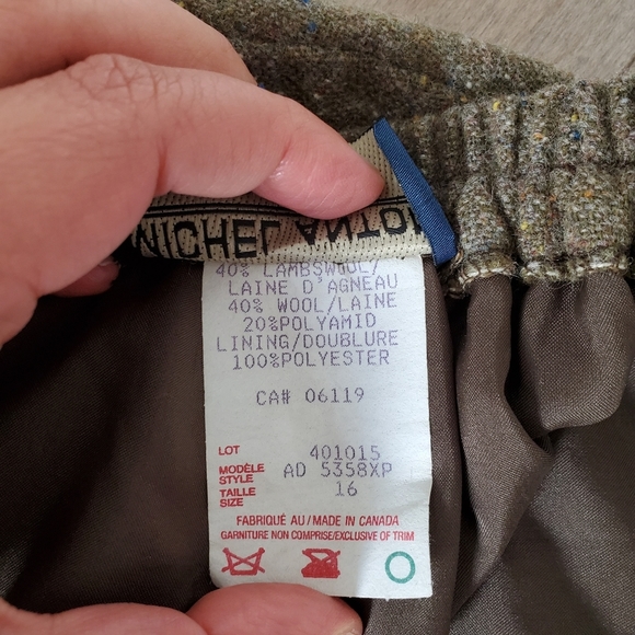 Brown high waisted lambswool midi skirt with fringe - Picture 11 of 12